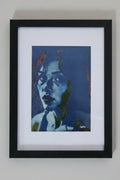 Thoughtful Woman in Cyanotype